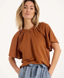 Top Summum Lurex Manga Mariposa