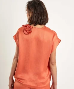 Top Summum Sedoso Floral Volante