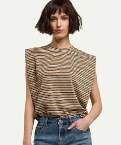 Top Summum Sin Mangas Rayas Lurex