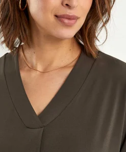 Vestido Ajustado Kyra Con Cuello En V Y Disco
