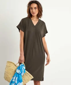 Vestido Ajustado Kyra Con Cuello En V Y Disco