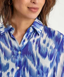 Vestido Camisero De Gasa De Algodon * Ikat