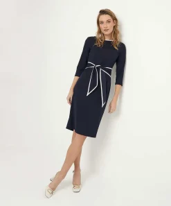 Vestido Con Ribetes En Contraste De Joseph Ribkoff