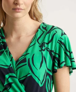 Vestido Cruzado Con Estampado Floral Y Detalle De Lazo De Joseph Ribkoff