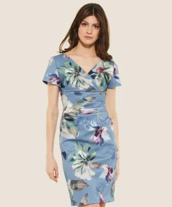 Vestido De Buceo Con Vuelo Y Estampado Floral