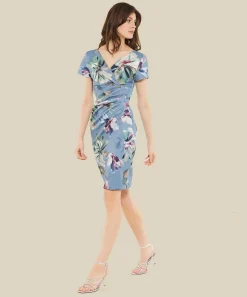 Vestido De Buceo Con Vuelo Y Estampado Floral