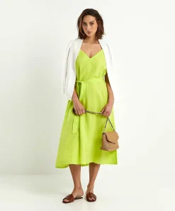 Vestido De Lino Kyra Tirantes Finos Lennie