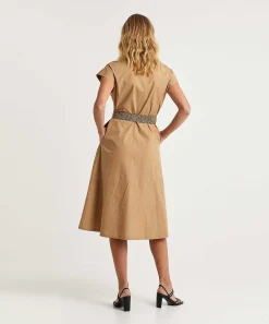 Vestido De Popelina Con Cinturon De Liu Jo