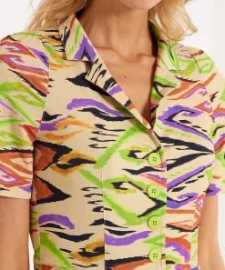 Vestido De Tubo Cenido Con Estampado De Remolinos De Ml Collections