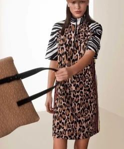 Vestido Deportivo De Neopreno Con Cremallera De Marc Cain Mezcla De Animales