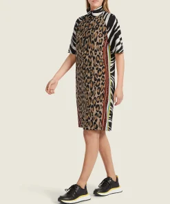 Vestido Deportivo De Neopreno Con Cremallera De Marc Cain Mezcla De Animales