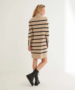 Vestido Extragrande De Punto A Rayas Raman Due Amanti