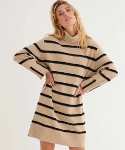 Vestido Extragrande De Punto A Rayas Raman Due Amanti