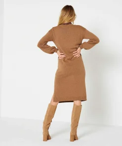 Vestido Giulia E Tu Manga Globo Lana/Cachemir
