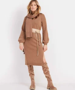 Vestido Giulia E Tu Manga Globo Lana/Cachemir