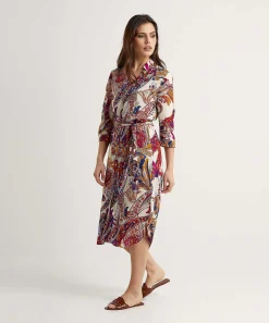 Vestido Giulia E Tu Paisley Con Botones