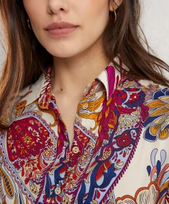 Vestido Giulia E Tu Paisley Con Botones