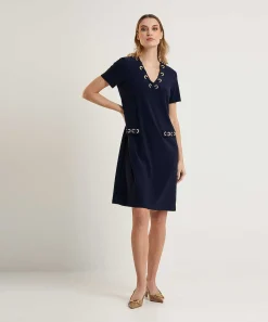 Vestido Joseph Ribkoff Con Detalle De Cordones