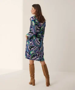 Vestido Kyra Con Cinturon Multicolor Isra