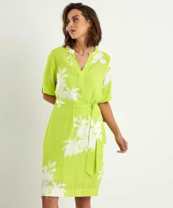 Vestido Kyra Con Cinturon Estampado Floral Gezina