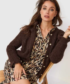 Vestido Kyra De Crepe Animal Print Britta