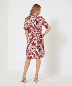 Vestido Kyra Flor Roja Lana