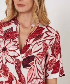 Vestido Kyra Flor Roja Lana