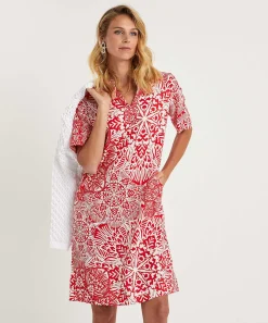 Vestido Kyra Mezcla De Lino Bicolor Leonie