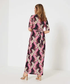 Vestido Largo Marivie Slinky Hojas