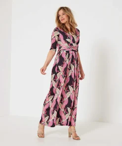 Vestido Largo Marivie Slinky Hojas