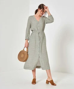 Vestido Moscu Ganador Estampado Zigzag
