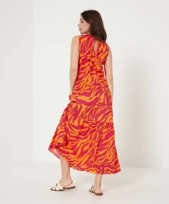 Vestido Oui Sin Mangas Estampado Animal