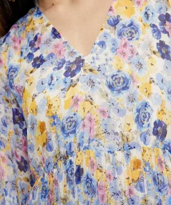 Vestido Plisado Con Estampado Floral De Liu Jo