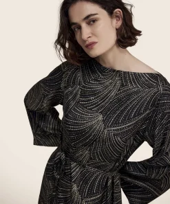 Vestido Summum Cuello Barco Con Estampado